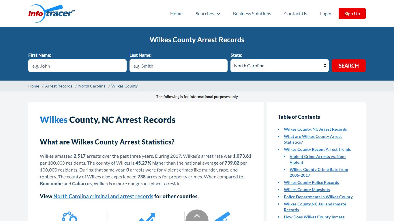 Wilkes County, NC Arrests, Mugshots & Jail Records - InfoTracer